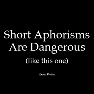 Short aphorisms.e.f